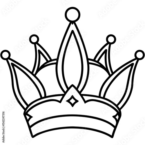 Royal Tiara Silhouette Vector