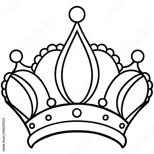 Royal Tiara Silhouette Vector