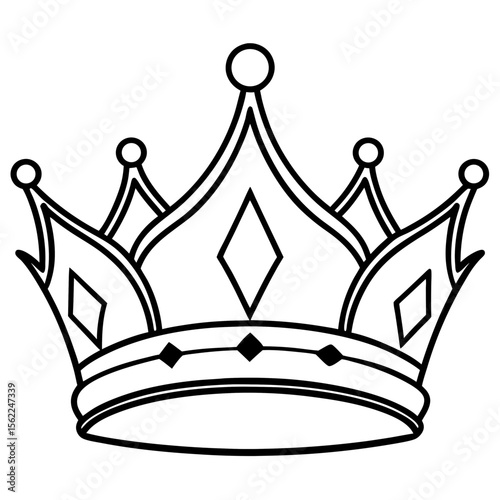 Royal Tiara Silhouette Vector