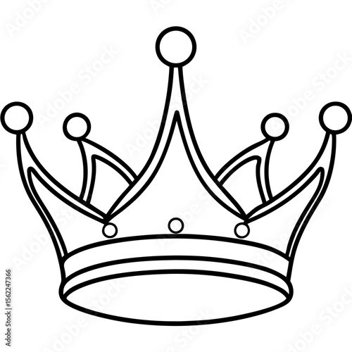 Royal Tiara Silhouette Vector