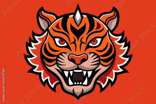 Fierce Tiger Demon Head roaring