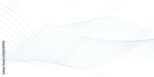 Abstract wave element for design. Digital frequency track equalizer. Stylized line art background. Vector illustration. Wave with lines created using blend tool