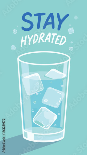 Stay Hydrated With Ice Water Glass