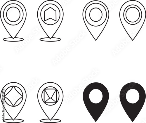 Map Pin and Location Marker Icon Set