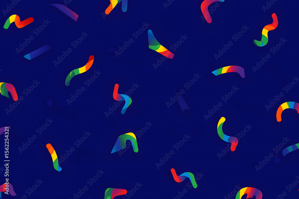 Fototapeta premium Vibrant Rainbow Confetti Pattern A Colorful Seamless Design