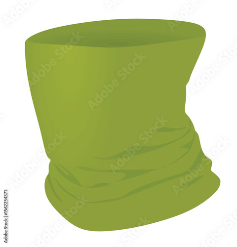 Green  bandana scarf. vector illustration