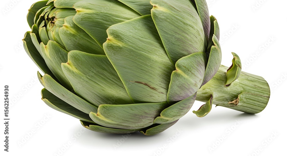 Fresh Green Artichoke Isolated on White Background Fresh Green Artichoke Isolated on White Background