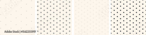 minimalistic set seamless geometric pattern. Doodle, uneven artistic lines for print, textile, background