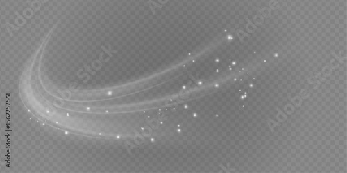 Stream of fresh wind png. Imitation of the exit of cold air from the air conditioner. Cold winter wind texture. Holiday vector blizzard. Christmas effect of a cold blizzard. Vector PNG.