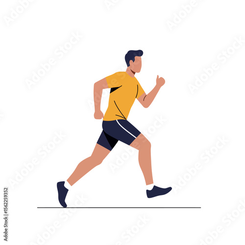 Dynamic Runner: A lone figure sprints with purpose, embodying speed, agility, and the thrill of motion, a visual metaphor for energy and active living.