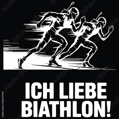Ich liebe biathlon Graphic design for Baithlon lovers