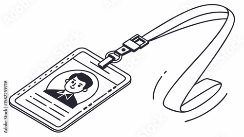 Identification badge id card lanyard identity access pass employee tag