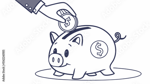 Piggy bank saving money concept investing financial growth wealth