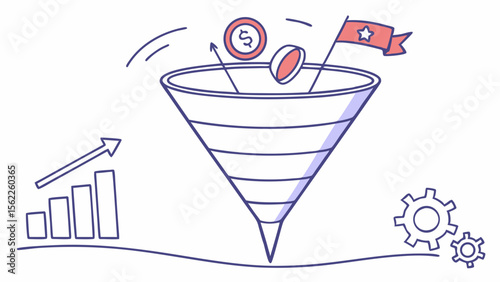Sales funnel conversion strategy marketing process optimization flow