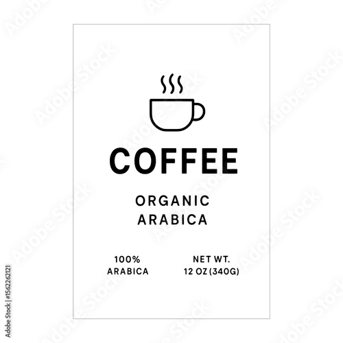 Coffee Label Design Black and White