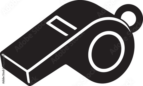 Whistle silhouette vector for sports 