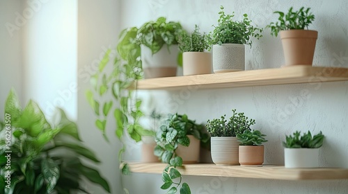 Indoor plant shelves on a white background, perfect for home decor, plant lovers, and indoor gardening content.