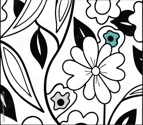 Abstract spring floral wallpaper