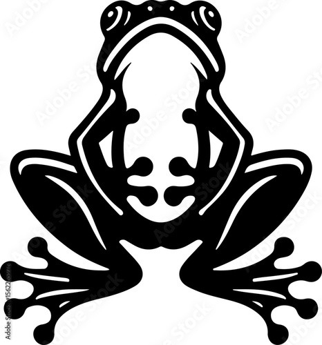 vector sketch illustration silhouette icon logo symbol mascot animal frog as a depiction of a company that can follow the times