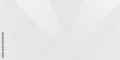 Halftone dots background. gray dots halftone texture.Vector white horizontal template. Suit for business banner, header, report, corporate, institution, party, festive, seminar
