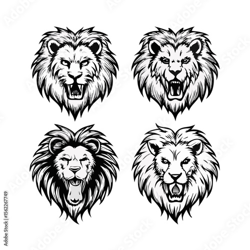 lion head vector