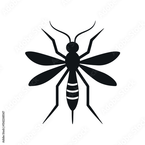 Mosquito insect silhouette icon design vector