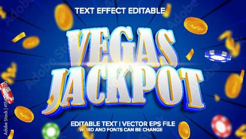 text effect vegas vector editable