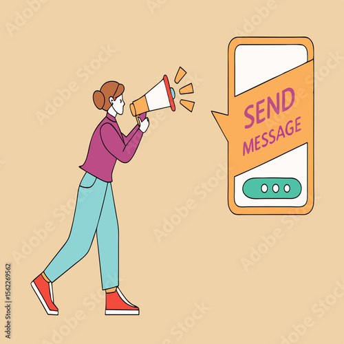 vector illustration of a man holding a credit card