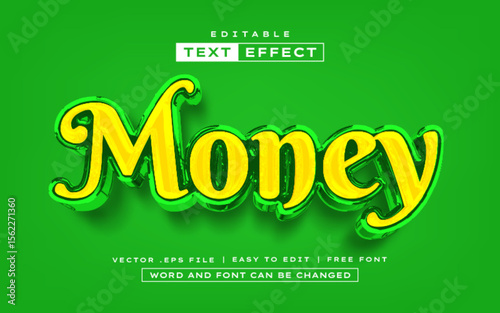 Money 3D editable text effect style