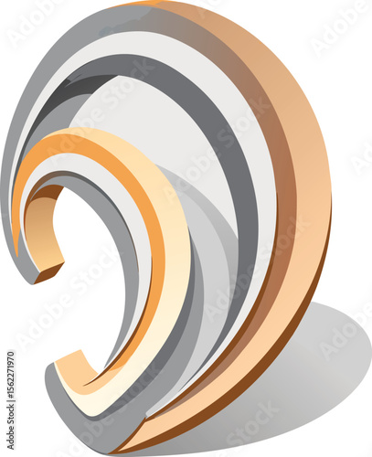 3d render of an abstract symbol made of spheres