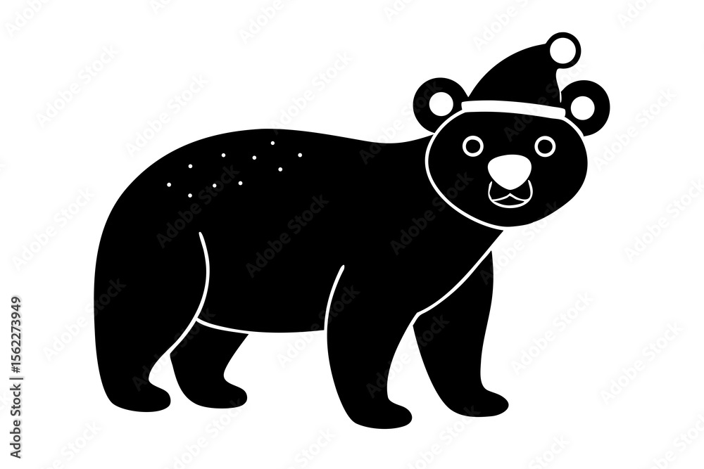 Fototapeta premium vector illustration of a cartoon bear