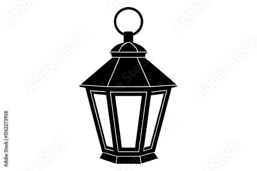 street lamp isolated on white
