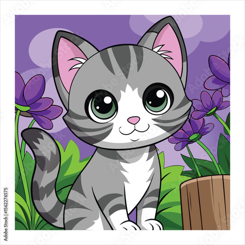 Pet shop adopt cat social media and instagram post web banner template