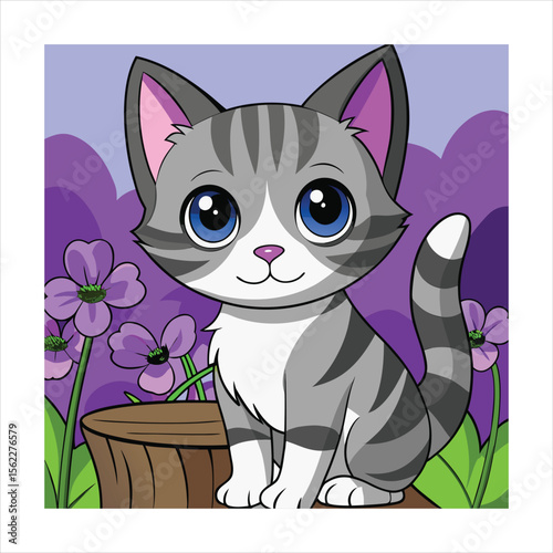 Pet shop adopt cat social media and instagram post web banner template
