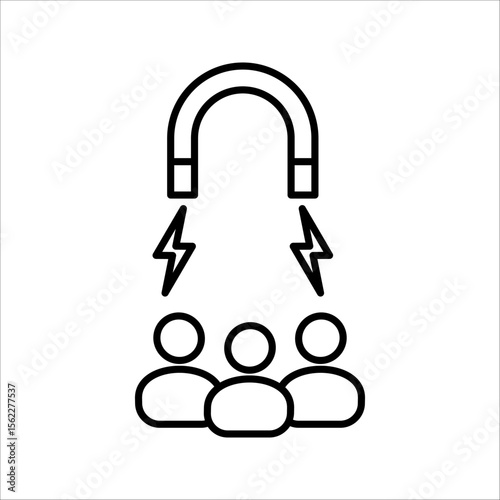 Retention Employee People Icon Symbol isolated white background. vector illustration. color editable.