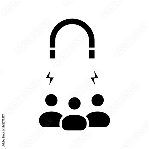 Retention Employee People Icon Symbol isolated white background. vector illustration. color editable.
