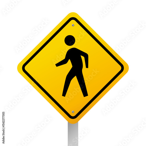 Pedestrian area traffic icon. Marks walkway or pedestrian zone.