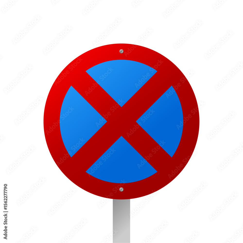 Fototapeta premium No parking zone sign. Parking prohibited icon.