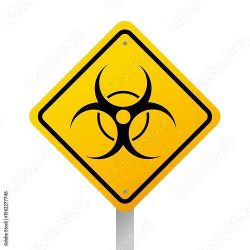 Radiation sign vector. Nuclear danger warning icon.