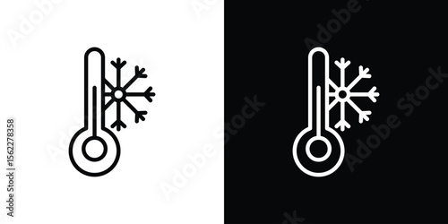 Cold icon isolated silhouette on white background. Vector illustration.