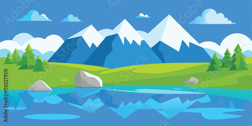 Serene Mountain Lake Landscape A Peaceful Nature Scene