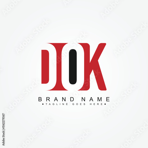 DOK Initials Logo - Vector Logo Template for Initial Letters D, O and K