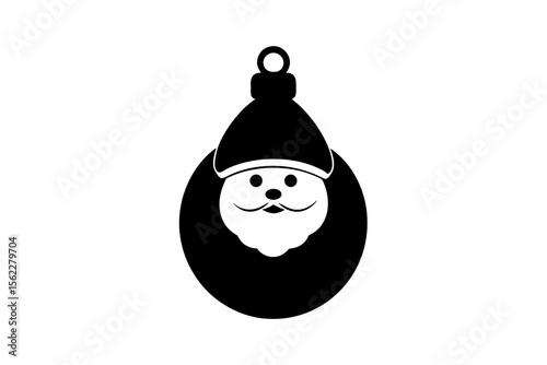 santa claus with christmas ball