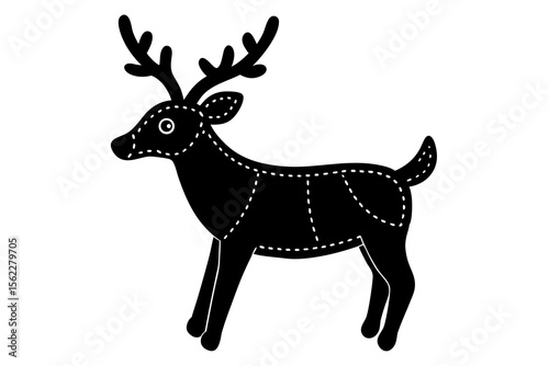deer silhouette vector illustration