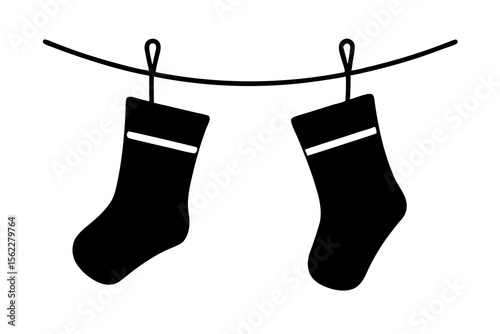 christmas socks isolated on white