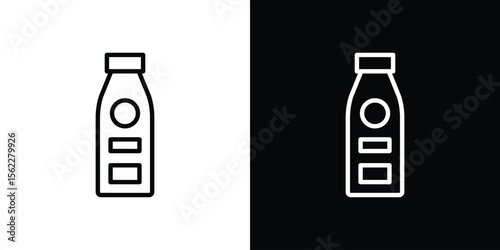 Gin icon isolated silhouette on white background. Vector illustration.
