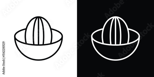 Hand Juicer icon isolated silhouette on white background. Vector illustration.