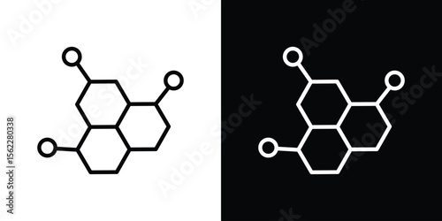 Hormones icon isolated silhouette on white background. Vector illustration.