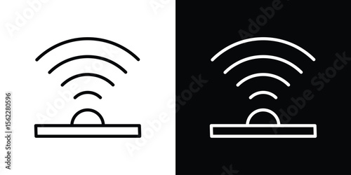 Infrared icon isolated silhouette on white background. Vector illustration.