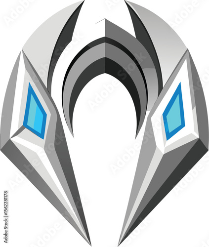 Silver Armor Neck Guard Design